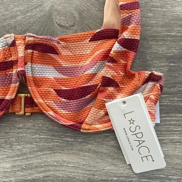 L*Space Shimmer Printed Tori Bikini Top, the wedge - Picture 10 of 11